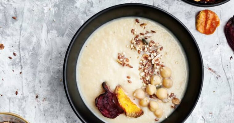 receta de Crema de garbanzos y coliflor