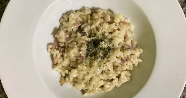 receta de Risotto de bacon y setas con thermomix