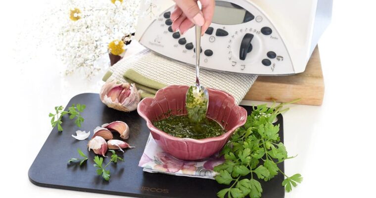 ajo y perejil con thermomix