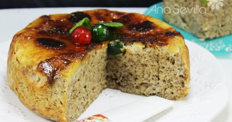 Bizcocho de piña y plátano con olla GM