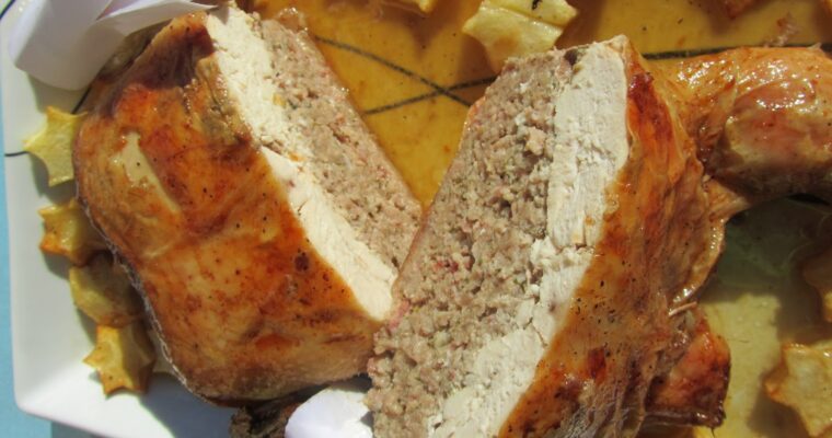 Brazo gitano de pechuga relleno de carne con MAMBO