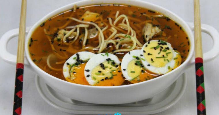 Ramen de pollo a la española con olla GM