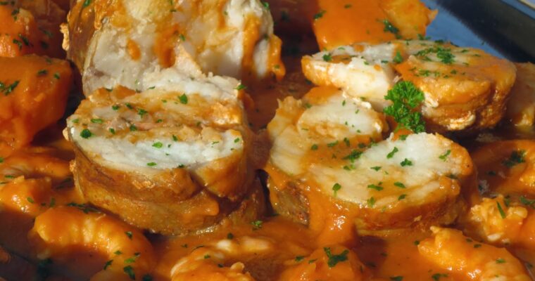 RAPE ALANGOSTADO RELLENO con olla GM