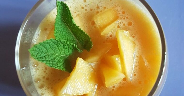 receta de Sorbete de naranja con fruta fresca con thermomix