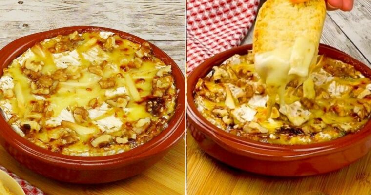 Deliciously Creamy Baked Camembert Recipe with Red Berries and Garlic Honey using Thermomix