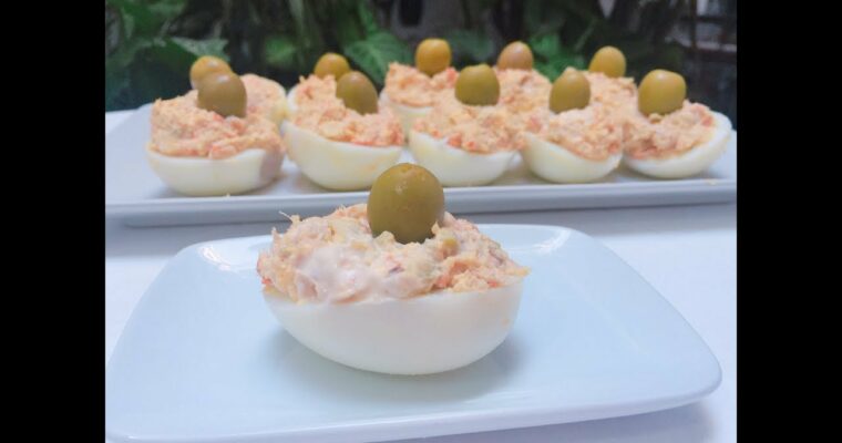 Huevos rellenos de crema de Cangrejo con monsieur cuisine