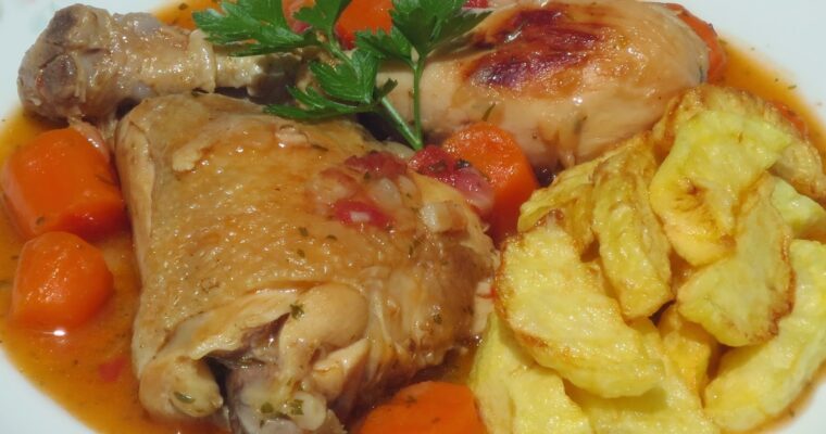 Pollo a la buena mujer con olla GM