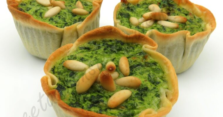 Tartaletas de Espinacas y Piñones con monsieur cuisine