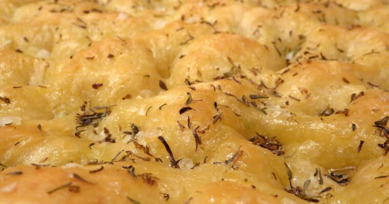 Focaccia con Sal y Tomillo con monsieur cuisine