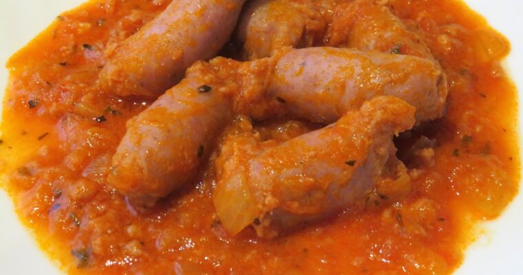 Longanizas rápidas con Tomate con monsieur cuisine