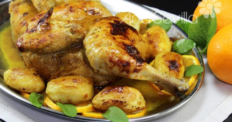 Pollo glaseado a la naranja con olla GM