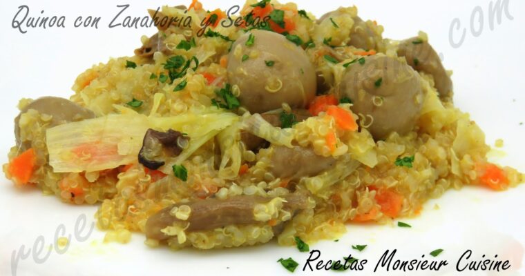 Quinoa con Zanahoria y Setas con monsieur cuisine