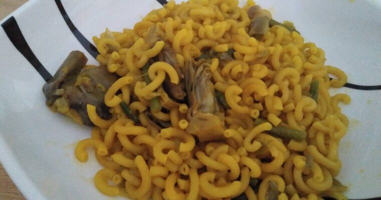 Fideuá de Alcachofas y Espárragos con monsieur cuisine