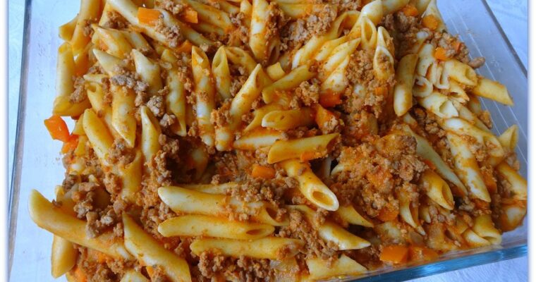 Macarrones boloñesa con olla GM