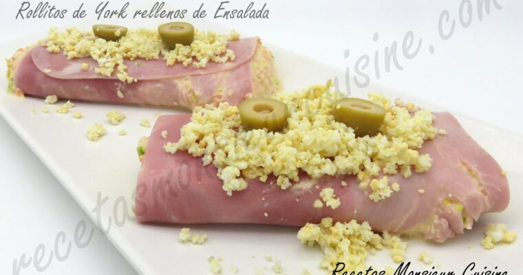 Rollitos de York rellenos de Ensalada con monsieur cuisine