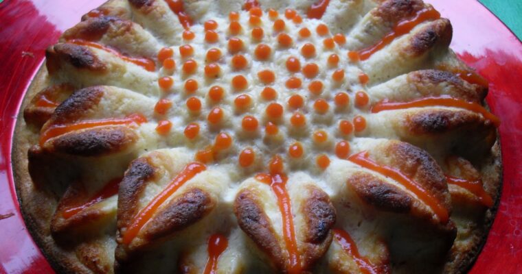 Pastel de queso de Burgos y jamón York con olla GM