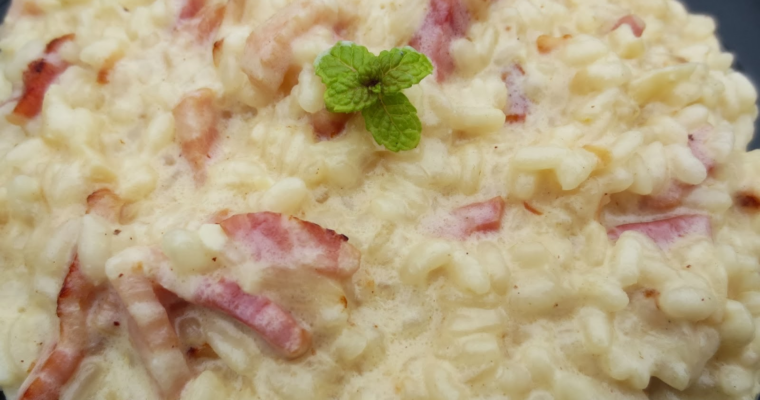 RISOTTO A LA CARBONARA con olla GM