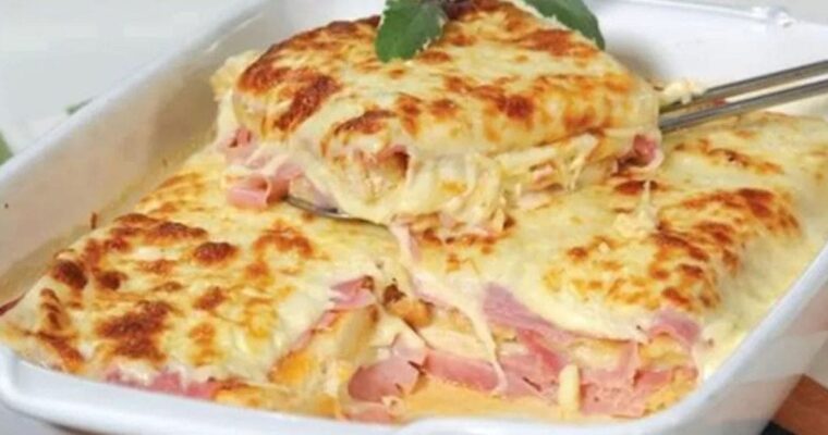 Lasaña expres de jamon y queso con MAMBO