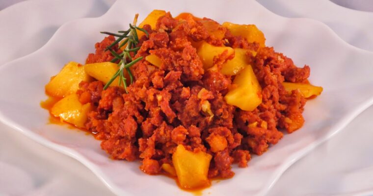 Picadillo con patatas con olla GM