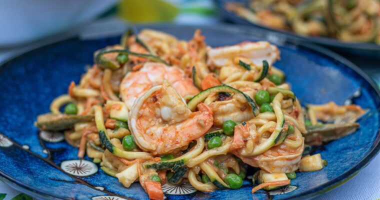 Delight Your Taste Buds with Thermomix Recipe: Lemon Tagliatelle with Prawns and Zucchini Sauce