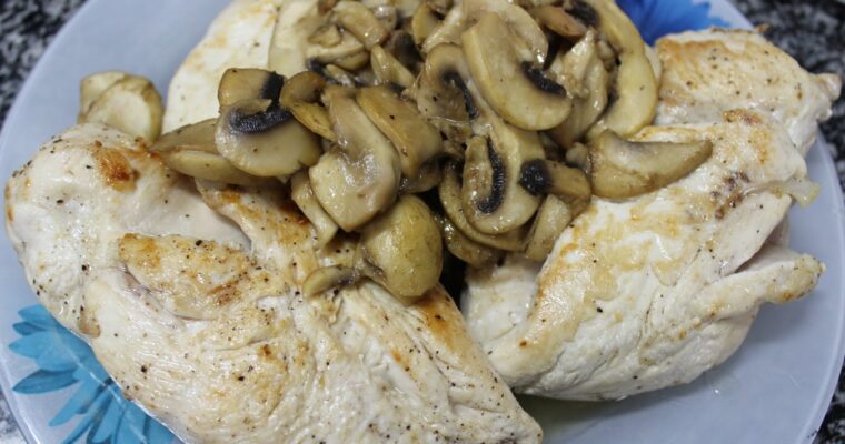 Pechugas en salsa de champiñones con olla GM