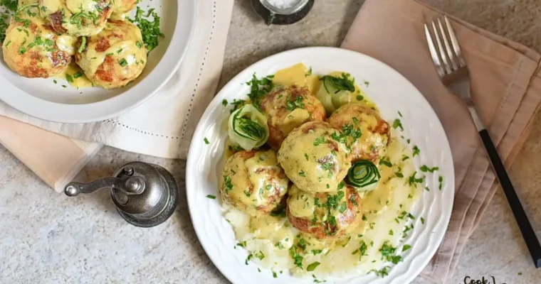 Delicious Chicken Meatballs with Mustard Sauce Recipe Using Monsieur Cuisine