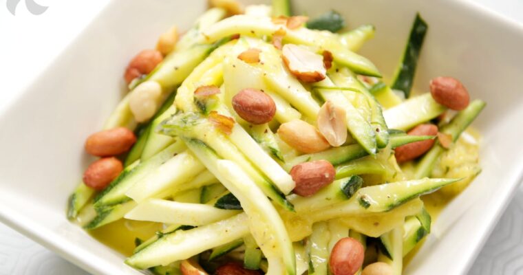 Delicious Thermomix Recipe: Zucchini and Mango Salad with Peanuts