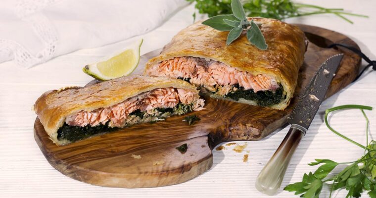 Hojaldre de salmon con espinacas con MAMBO