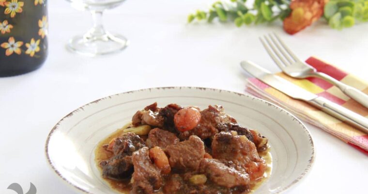 Delicioso y fácil: receta de Pavo estofado con verduras y ciruelas pasas con Thermomix