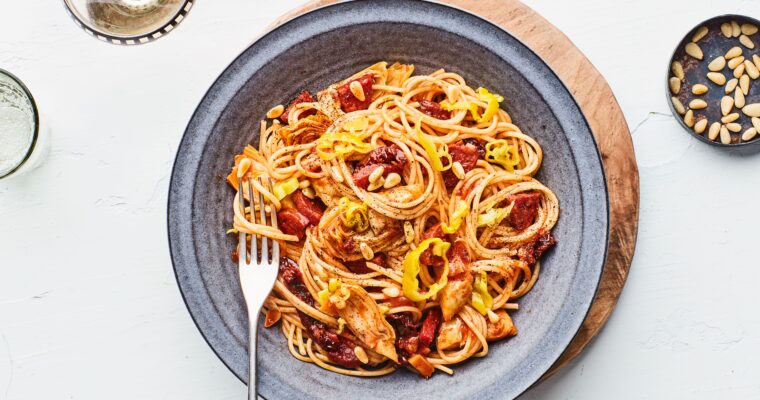Healthy Pasta Alternative: Discover Carrot Spaghetti with Anchovy Vinaigrette using monsieur cuisine