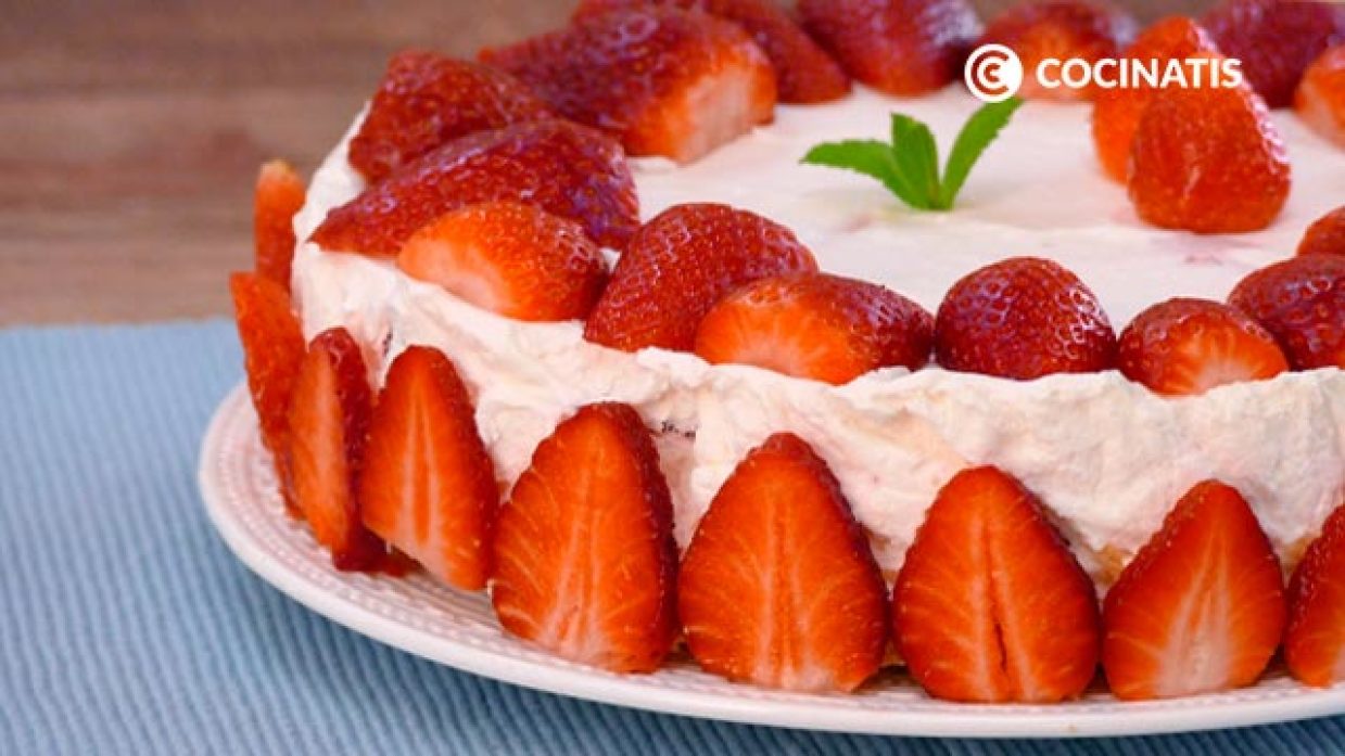 Delicioso postre: Receta de Tarta de nata y fresas con Thermomix