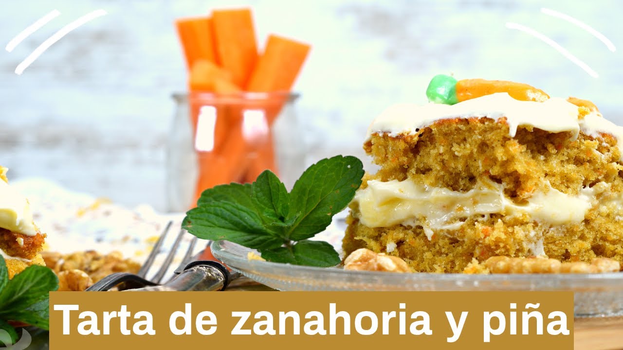 Delicioso postre: receta de tarta de zanahoria y piña con crema de queso hecha en Thermomix