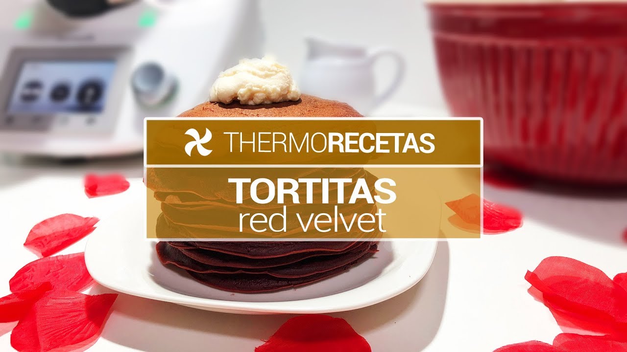 Deliciosas Tortitas Red Velvet hechas fácilmente en Thermomix