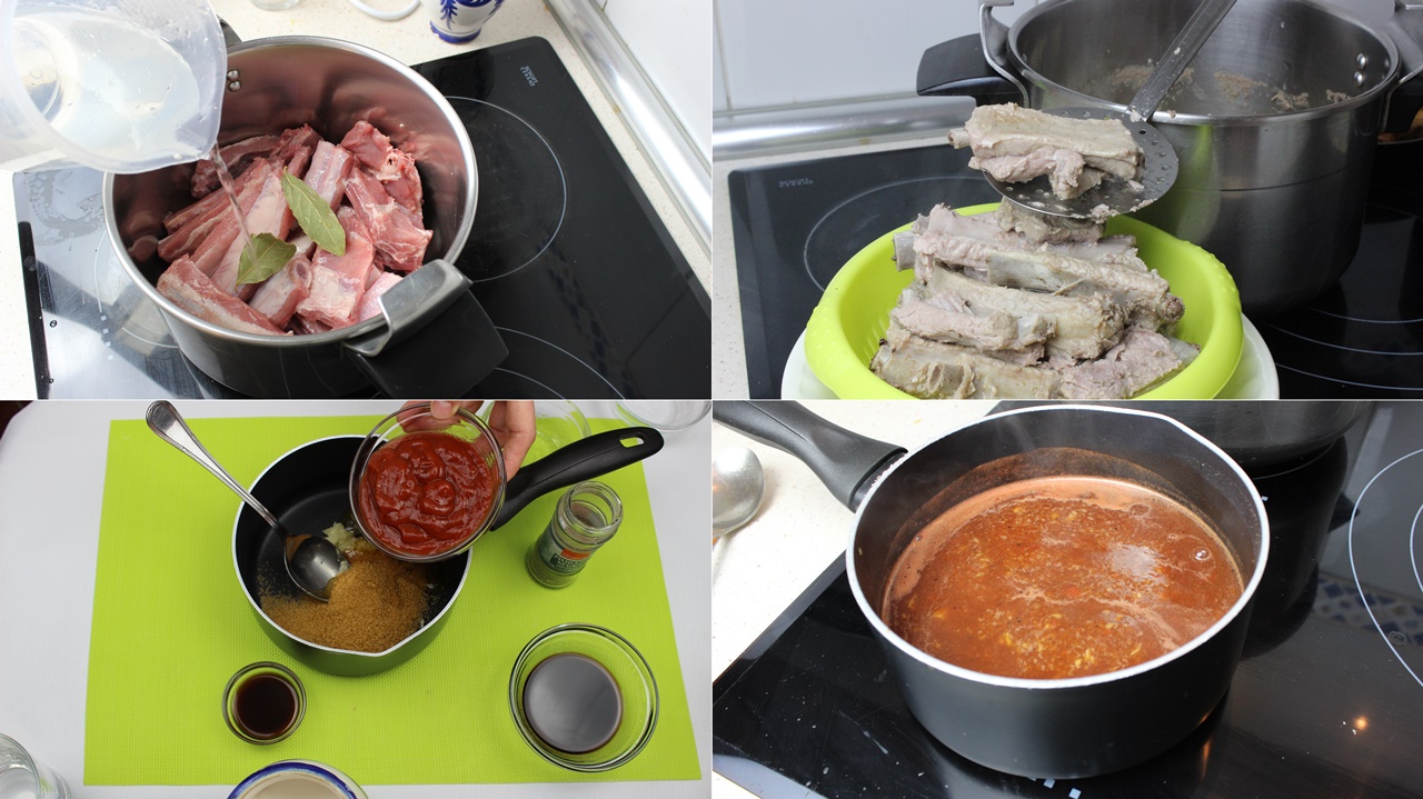 Step-by-Step: Cooking Costillas Asadas en Salsa de Ajos with Olla GM