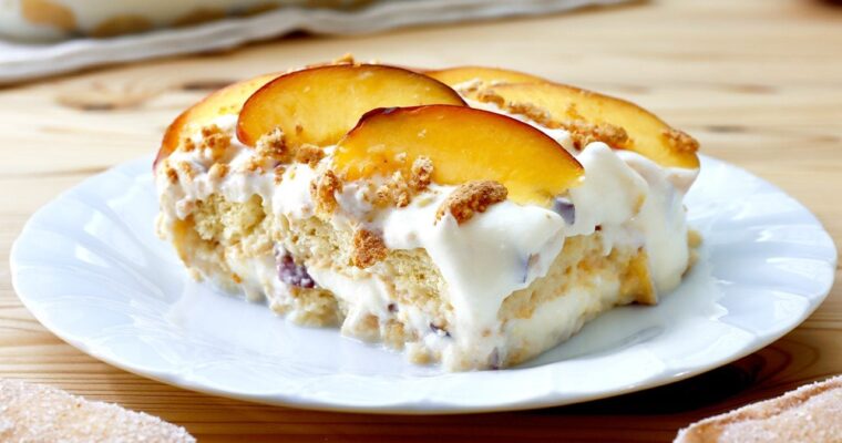 Unlock the Secret to a Perfect Summer Dessert: Peach and Yogurt Tiramisu with MAMBO