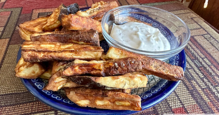 Whip Up a Healthy Snack with Monsieur Cuisine: Crispy Eggplant Sticks and Yogurt Sauce