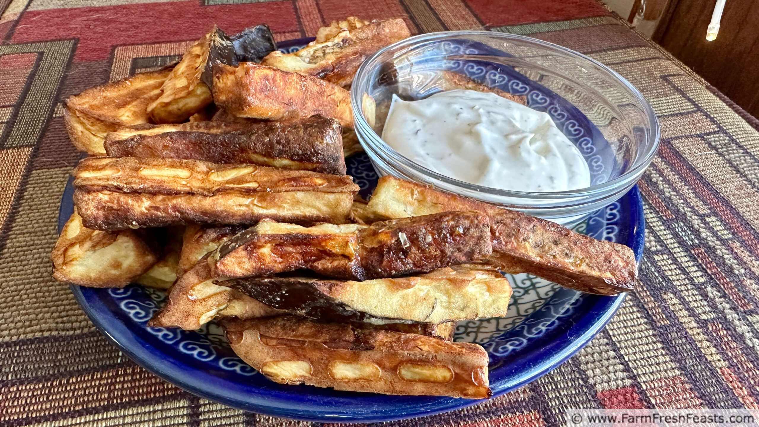 Whip Up a Healthy Snack with Monsieur Cuisine: Crispy Eggplant Sticks and Yogurt Sauce