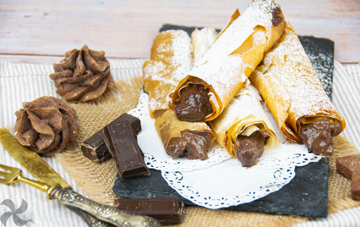 Deliciosos Canutillos de pasta filo con crema de chocolate: la receta perfecta para Thermomix