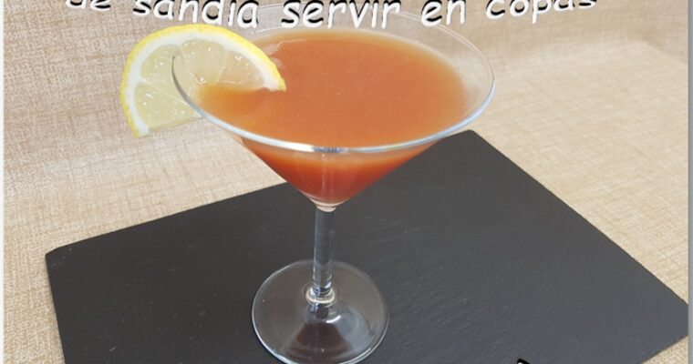 Un refrescante y delicioso Vermut de sandía hecho en Thermomix