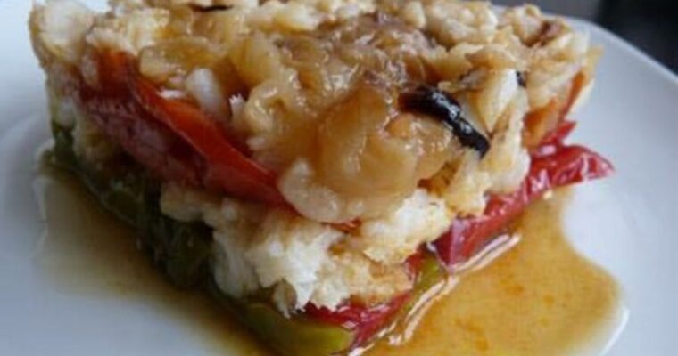 receta de Migas de bacalao confitado sobre mousse de berenjena ahumada con thermomix