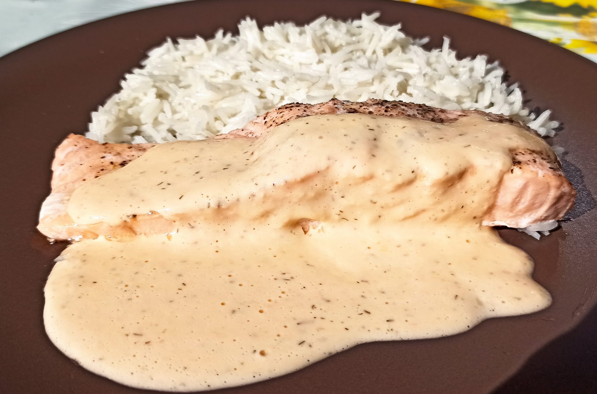 receta de Salmón a la plancha con puré de eneldo con thermomix