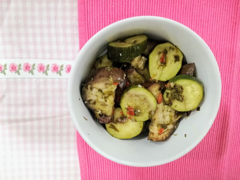 receta de Calabacín y berenjena marinados con thermomix