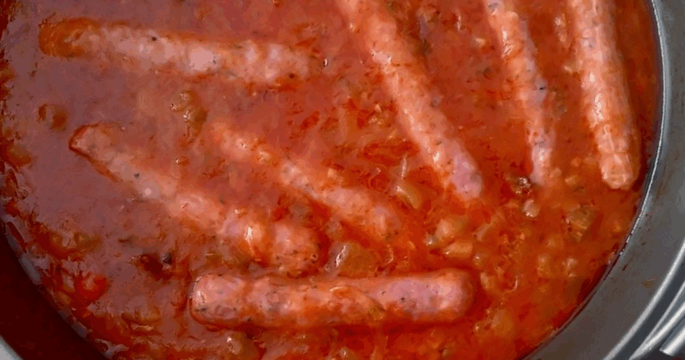 receta de Pulpo salchicha con salsa de tomate con thermomix