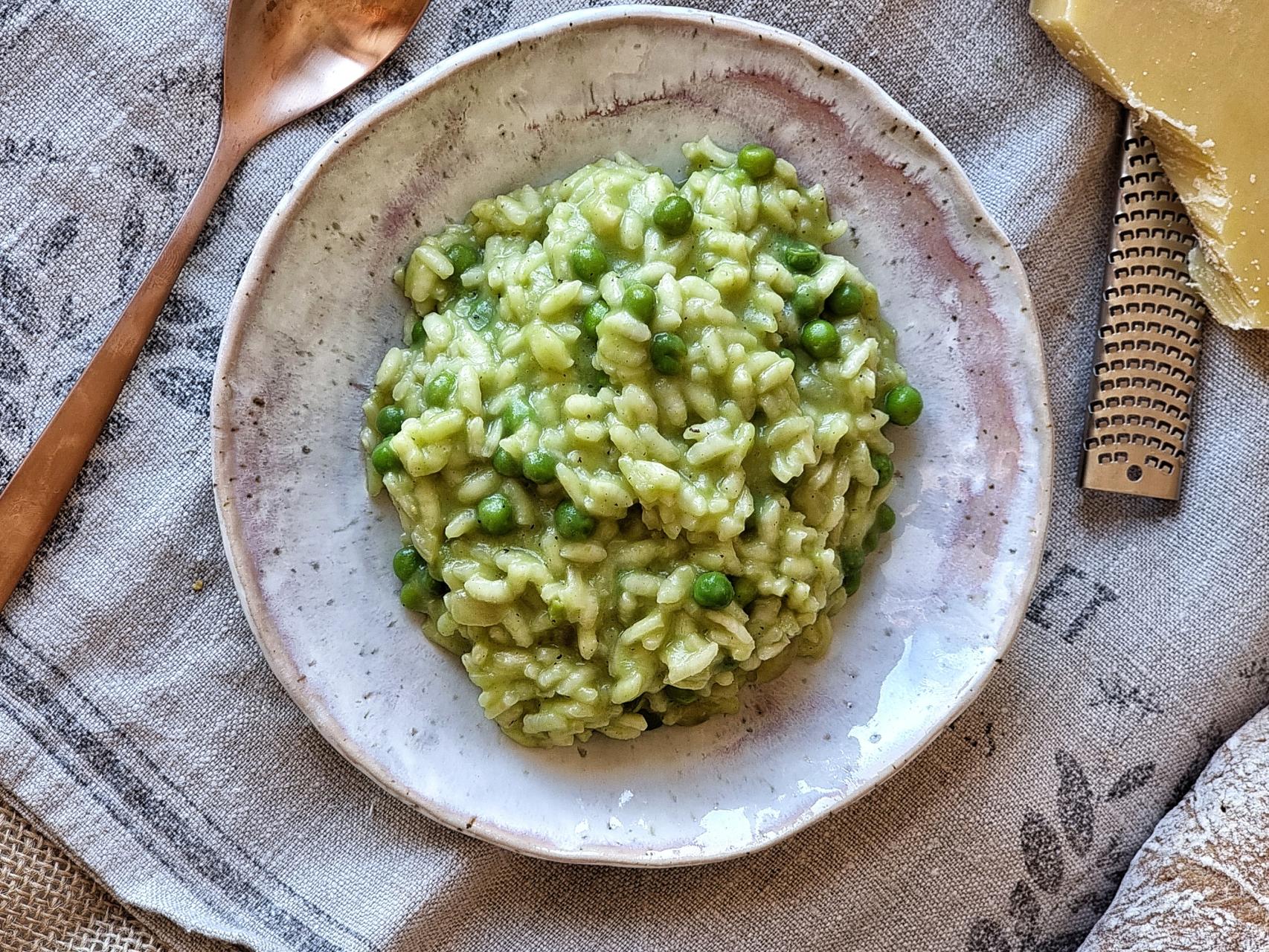 receta de Risotto con guisantes