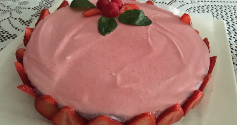 receta de Tarta especial con frambuesas con thermomix