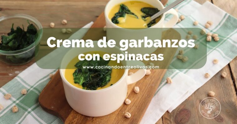 receta de Vasitos de crema de garbanzos con bacalao y espinacas con thermomix