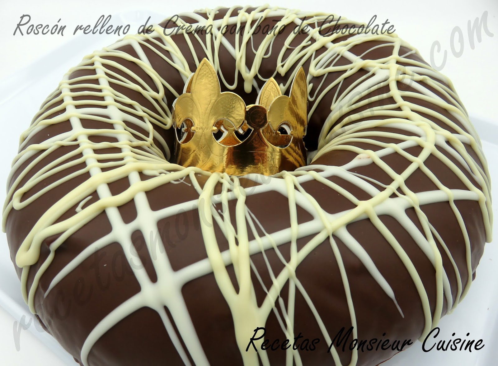 Elevate Your Dessert Game with Monsieur Cuisine’s Roscón Relleno de Crema con Baño de Chocolate