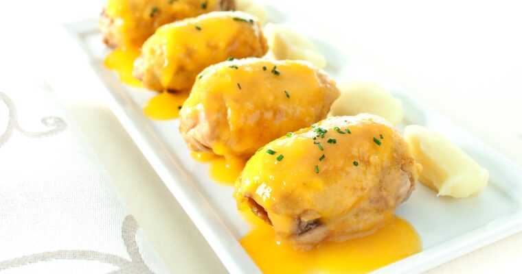 receta de Contramuslos de pollo con salsa de melocotón con thermomix