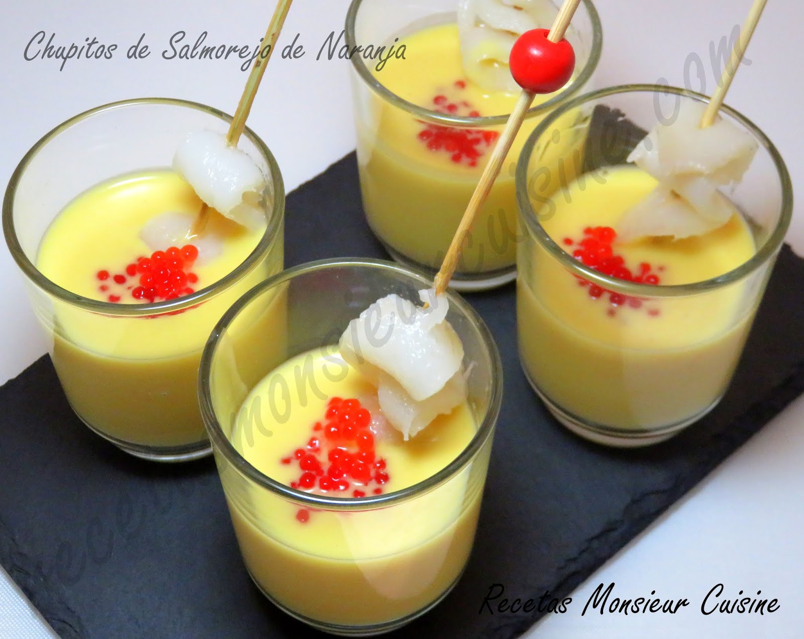 Savor the Flavor: Chupitos de Salmorejo de Naranja con monsieur cuisine Recipe