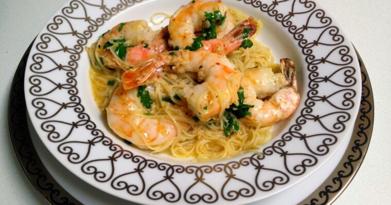 Savor the Flavors of Spain with Tallarines con Gambas al Ajillo con MAMBO